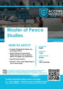 Master of Peace Studies